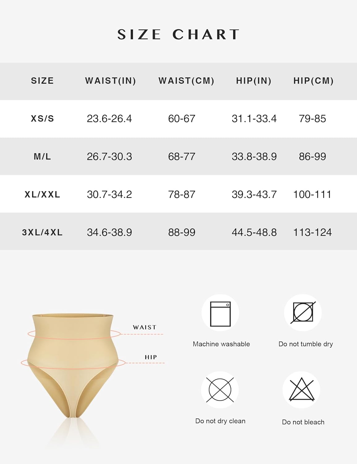 FeelinGirl Seamless High‑Waist Shapewear Thong – Women’s Shaping Underwear