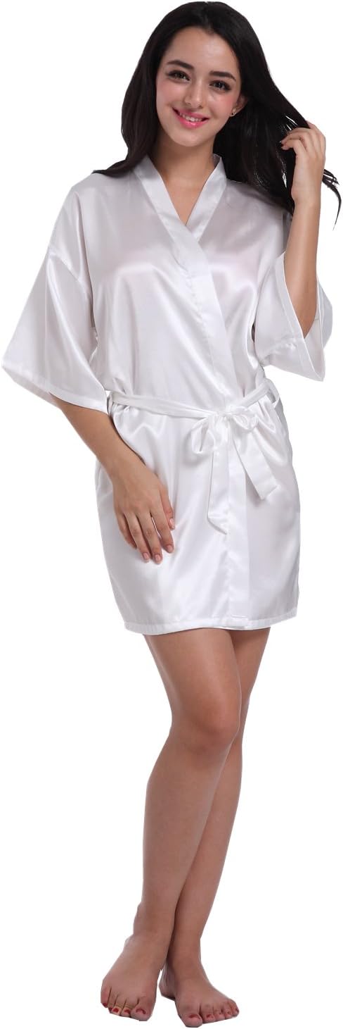 Satin Kimono Robe for Women & Girls | Bridal, Bridesmaid & Spa Bathrobe