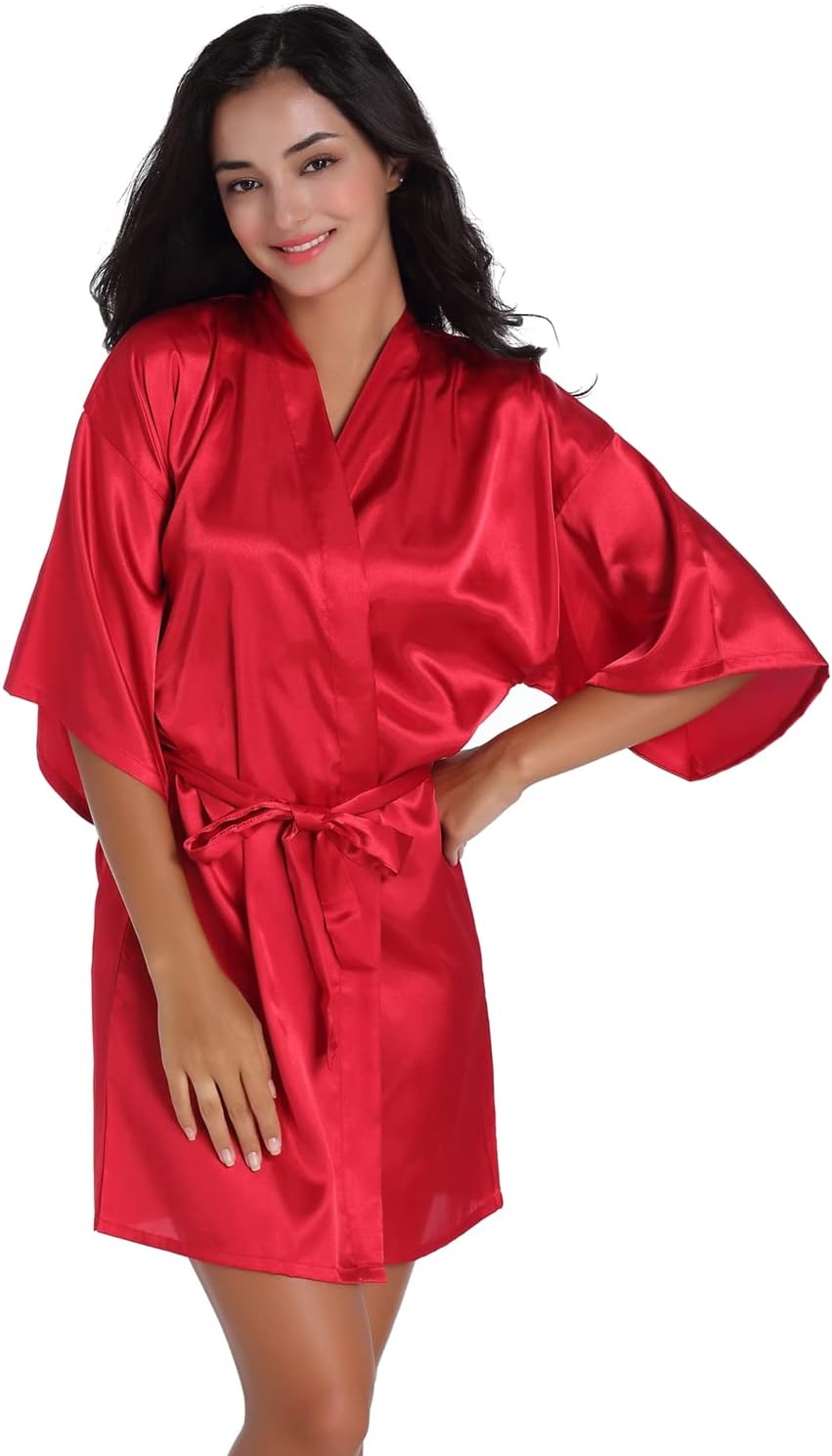 Satin Kimono Robe for Women & Girls | Bridal, Bridesmaid & Spa Bathrobe