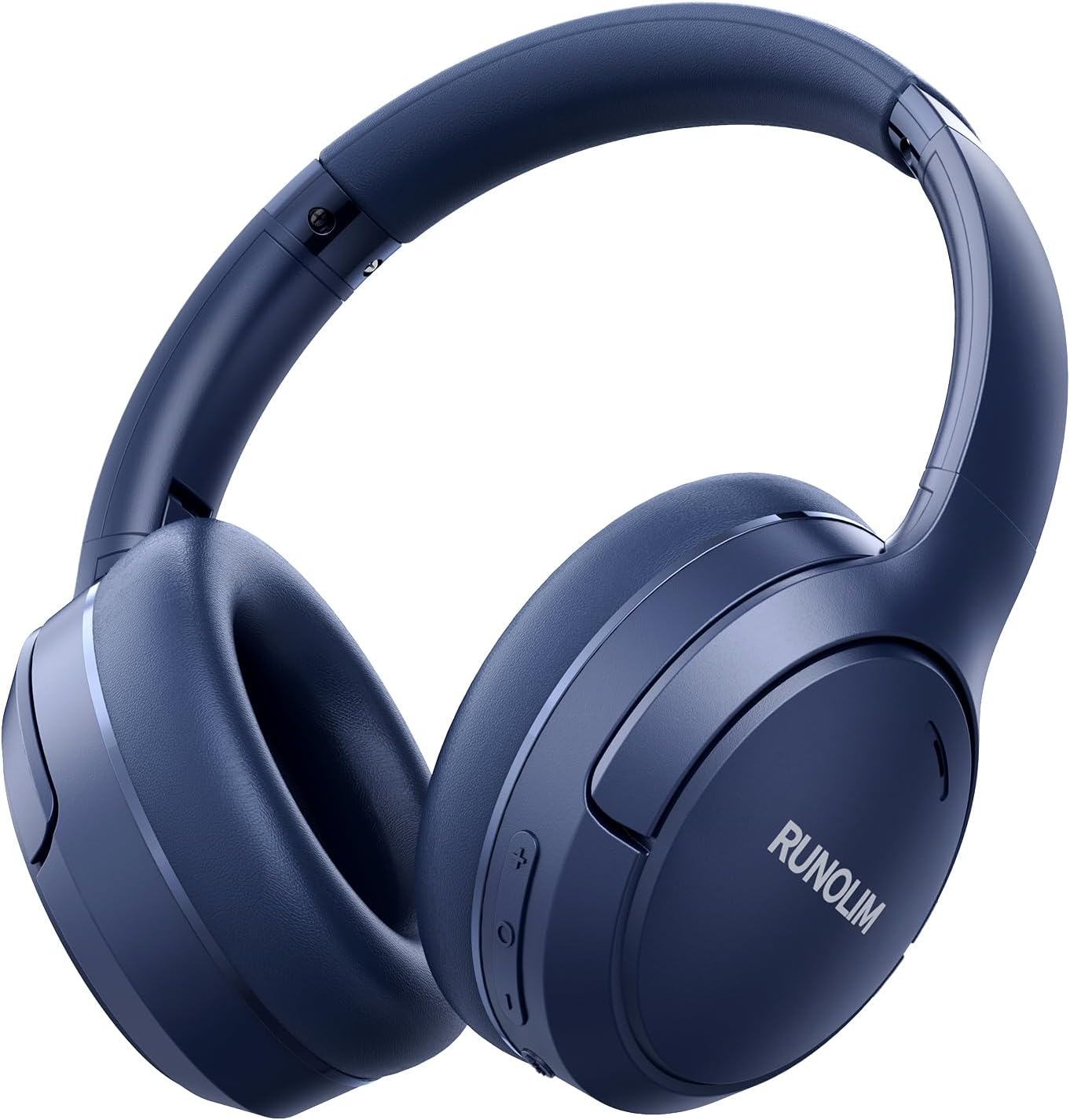 RUNOLIM Hybrid Active Noise Cancelling Headphones, Wireless Over Ear Bluetooth Headphones with Microphone, 70H Playtime, Foldable Wireless Headphones with HiFi Audio, Deep Bass for Home Travel Office
