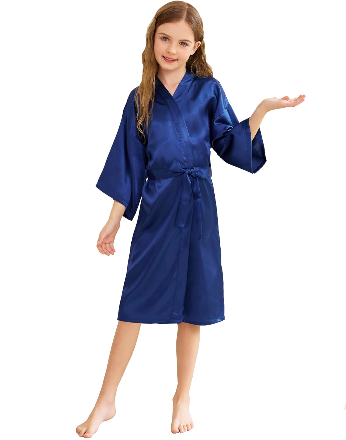 Satin Kimono Robe for Women & Girls | Bridal, Bridesmaid & Spa Bathrobe