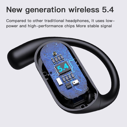 Q16S Pro Wireless Bluetooth Earphones – 70‑Hour Battery, Open‑Ear Design, Touch Control, IPX5 Water‑Resistant | UK