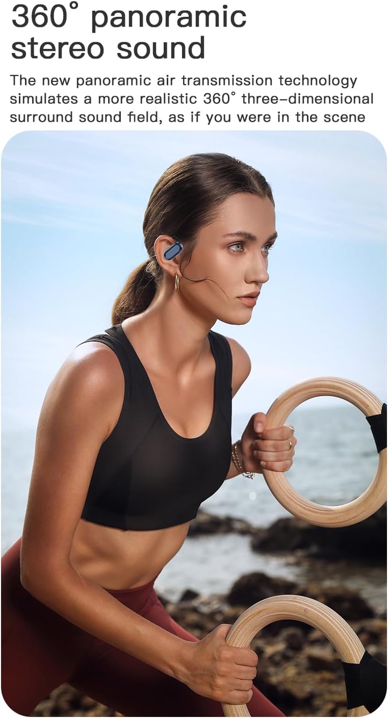 Q16S Pro Wireless Bluetooth Earphones – 70‑Hour Battery, Open‑Ear Design, Touch Control, IPX5 Water‑Resistant | UK