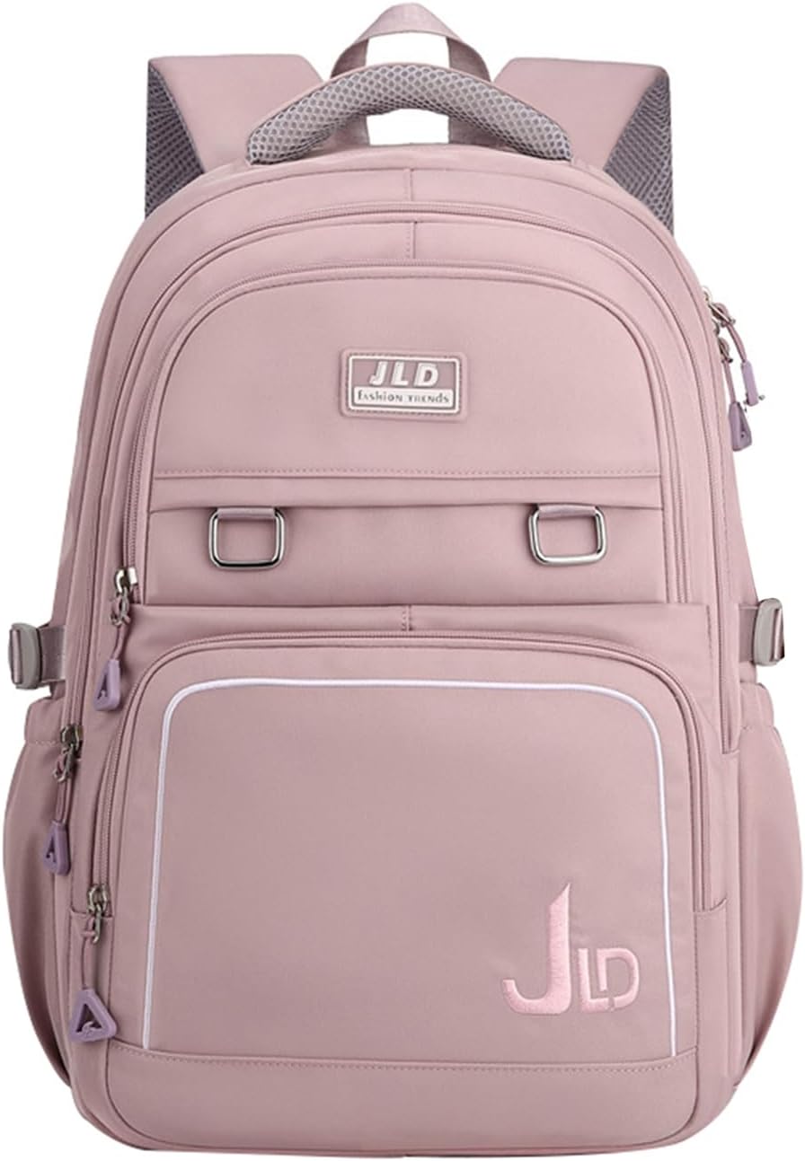 Women's & Teen Girls Laptop Backpack | 35L School & Travel Daypack with Anti-Theft Pocket — Grey