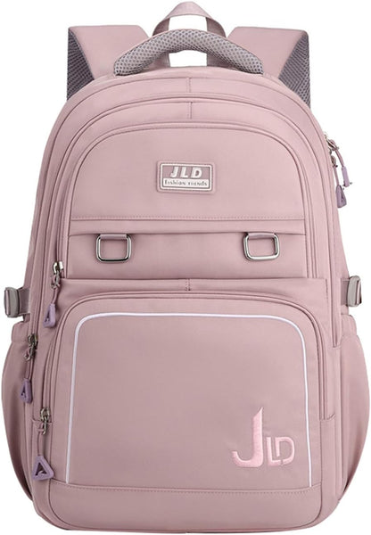 Women's & Teen Girls Laptop Backpack | 35L School & Travel Daypack with Anti-Theft Pocket — Grey