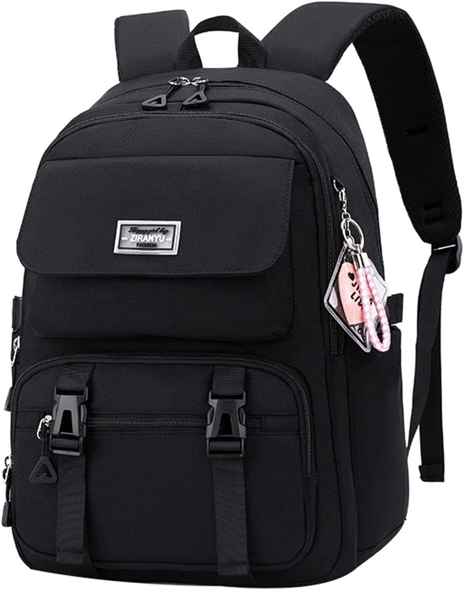 Women's & Teen Girls Laptop Backpack | 35L School & Travel Daypack with Anti-Theft Pocket — Grey