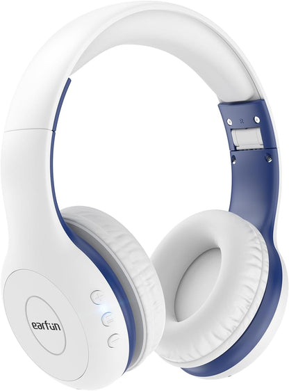 EarFun Kids Wireless Headphones – Bluetooth 5.4, Volume Limited 85/94dB, Foldable Over‑Ear with Mic (Orange)