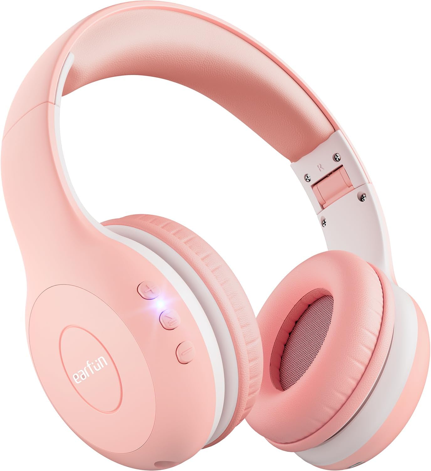 EarFun Kids Wireless Headphones – Bluetooth 5.4, Volume Limited 85/94dB, Foldable Over‑Ear with Mic (Orange)