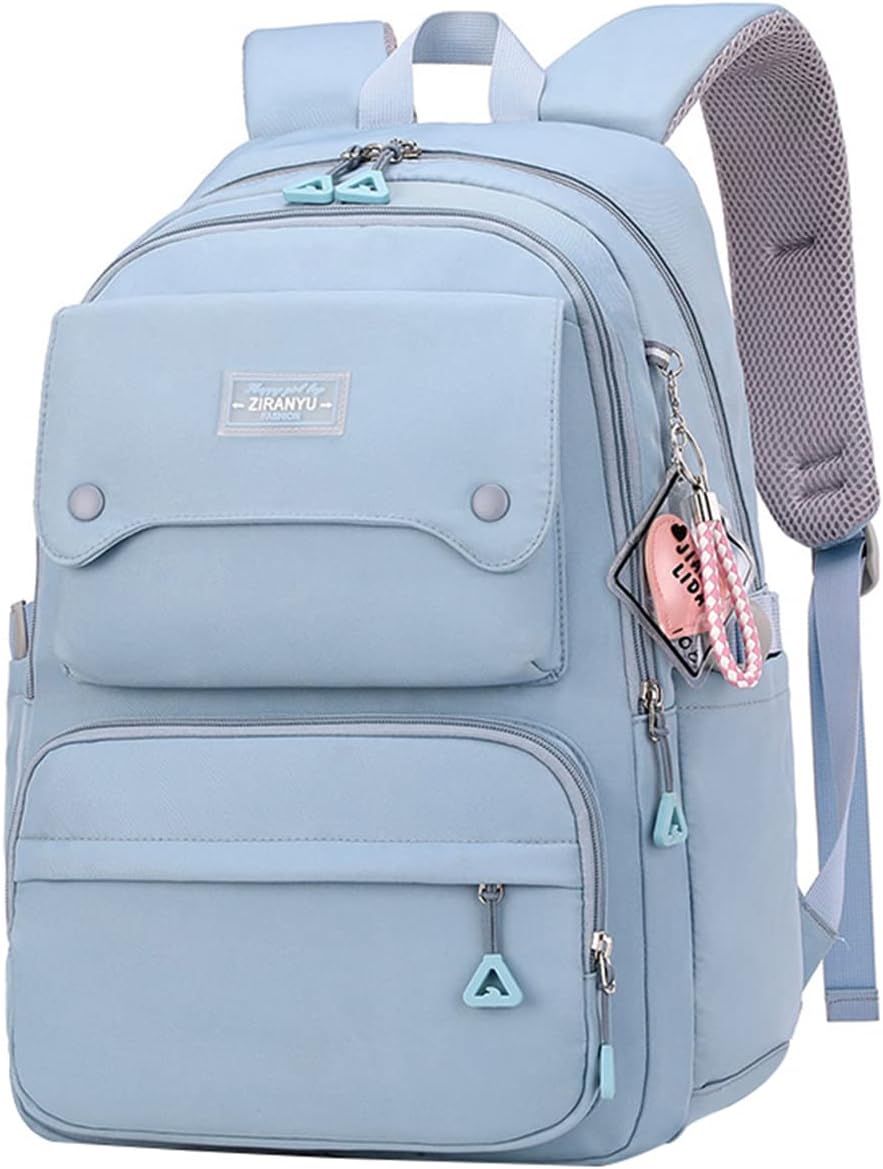 Women's & Teen Girls Laptop Backpack | 35L School & Travel Daypack with Anti-Theft Pocket — Grey