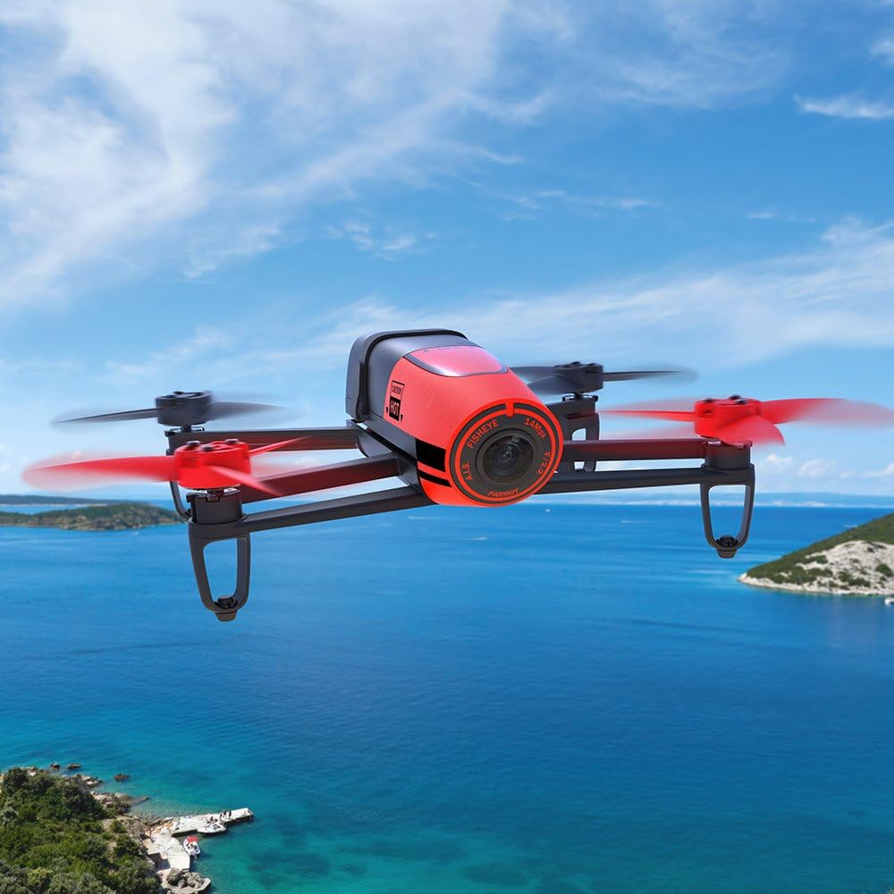Parrot Bebop – Red 14MP HD Camera Drone with GPS Return Home & Smartphone Control