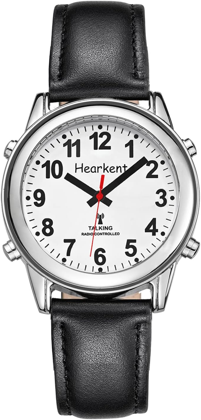 Atomic Talking Watch with Large Numbers – Self-Setting Watch with Expandable Strap