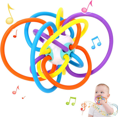 Baby Montessori Sensory Teething Toy – Food‑Grade Baby Teether for 0–12 Months (Globular Wire Shape)