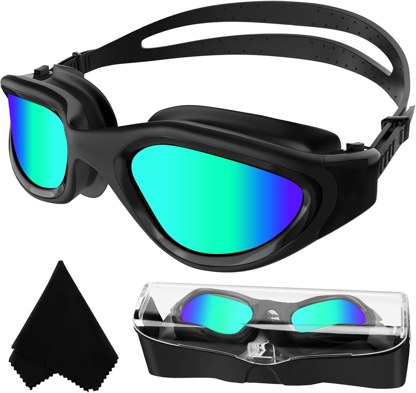Winline Adult Swimming Goggles – Polarized Open Water Goggles, Anti-Fog UV Protection, No Leakage, Clear Vision, Easy Adjustable for Men, Women, and Teenagers
