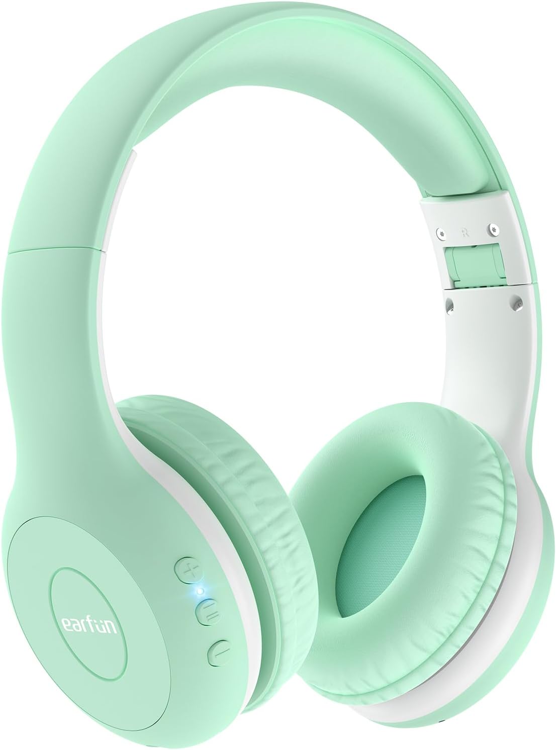 EarFun Kids Wireless Headphones – Bluetooth 5.4, Volume Limited 85/94dB, Foldable Over‑Ear with Mic (Orange)