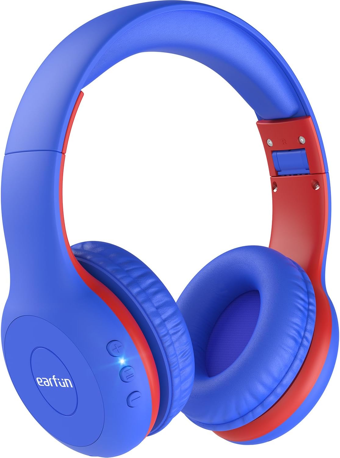 EarFun Kids Wireless Headphones – Bluetooth 5.4, Volume Limited 85/94dB, Foldable Over‑Ear with Mic (Orange)