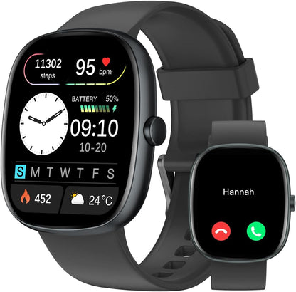 HUAKUA Women’s Smartwatch – Bluetooth Call Answer/Make, Heart Rate & SpO2 Tracking, Sleep Monitor, Multi‑Sport Fitness Tracker