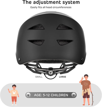 Kids Protective Helmet and Pads Set (Age 5-12) – Includes Skateboard, Knee, Elbow & Wrist Pads for Roller Skating, Cycling, Scooters, and Extreme Sports