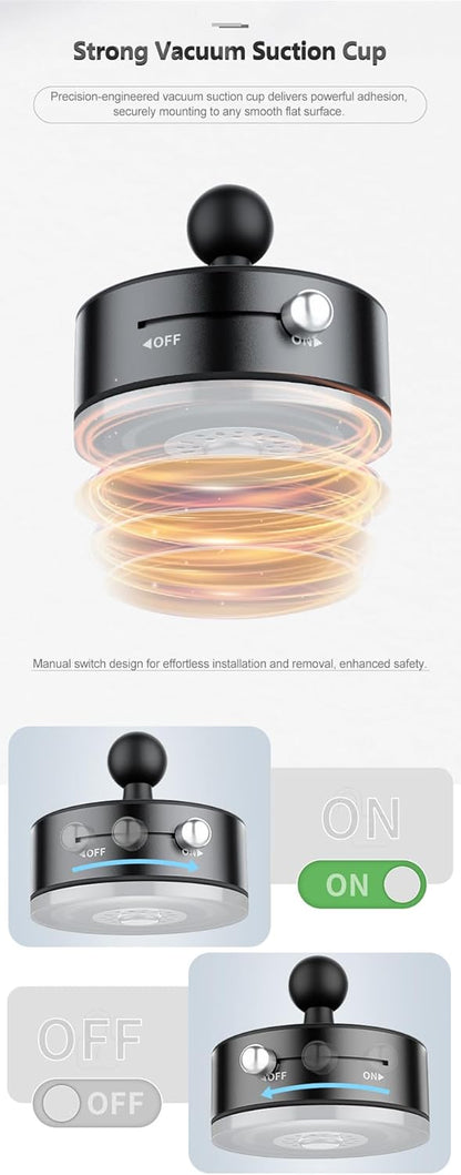 3‑in‑1 Wireless Car Charger with Cooling Fan – 15W Fast Charging Magnetic Phone Holder (Dashboard/Windscreen)