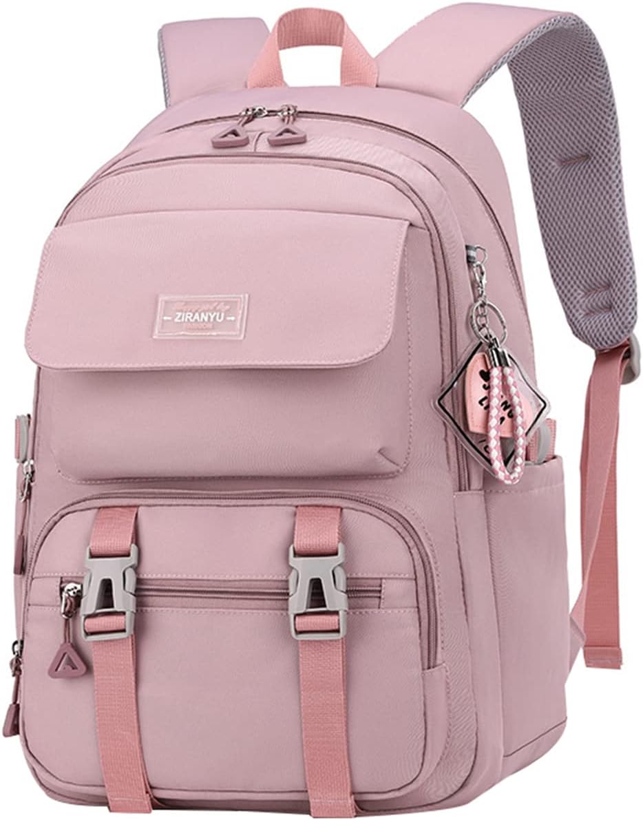Women's & Teen Girls Laptop Backpack | 35L School & Travel Daypack with Anti-Theft Pocket — Grey