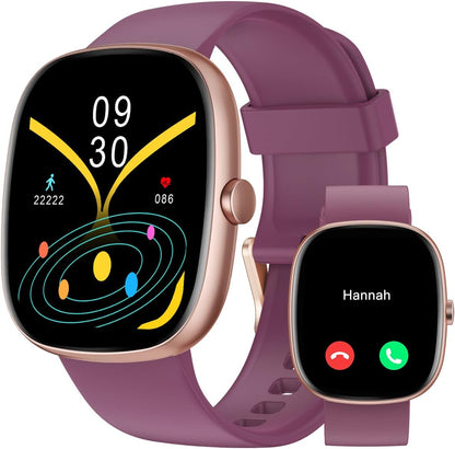 HUAKUA Women’s Smartwatch – Bluetooth Call Answer/Make, Heart Rate & SpO2 Tracking, Sleep Monitor, Multi‑Sport Fitness Tracker