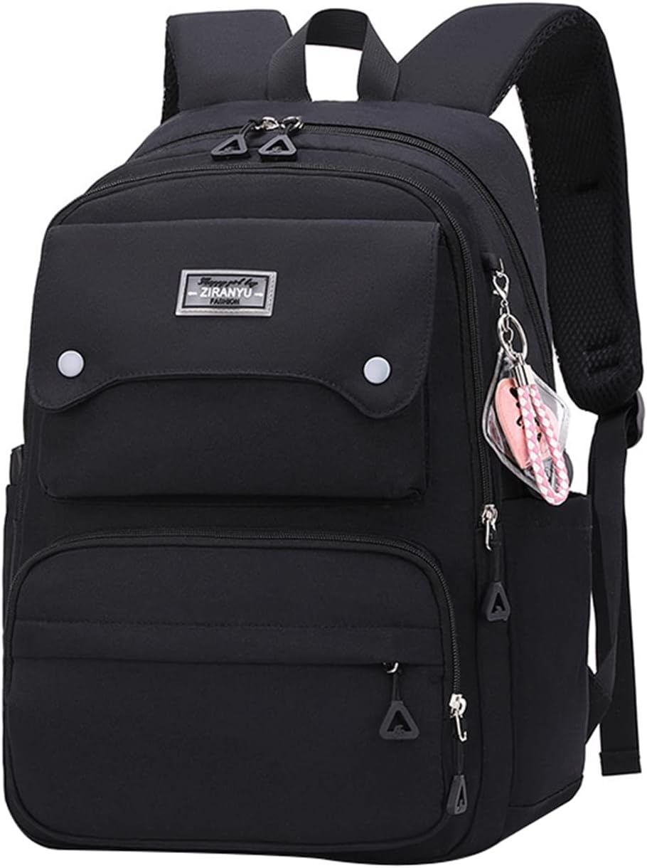 Women's & Teen Girls Laptop Backpack | 35L School & Travel Daypack with Anti-Theft Pocket — Grey