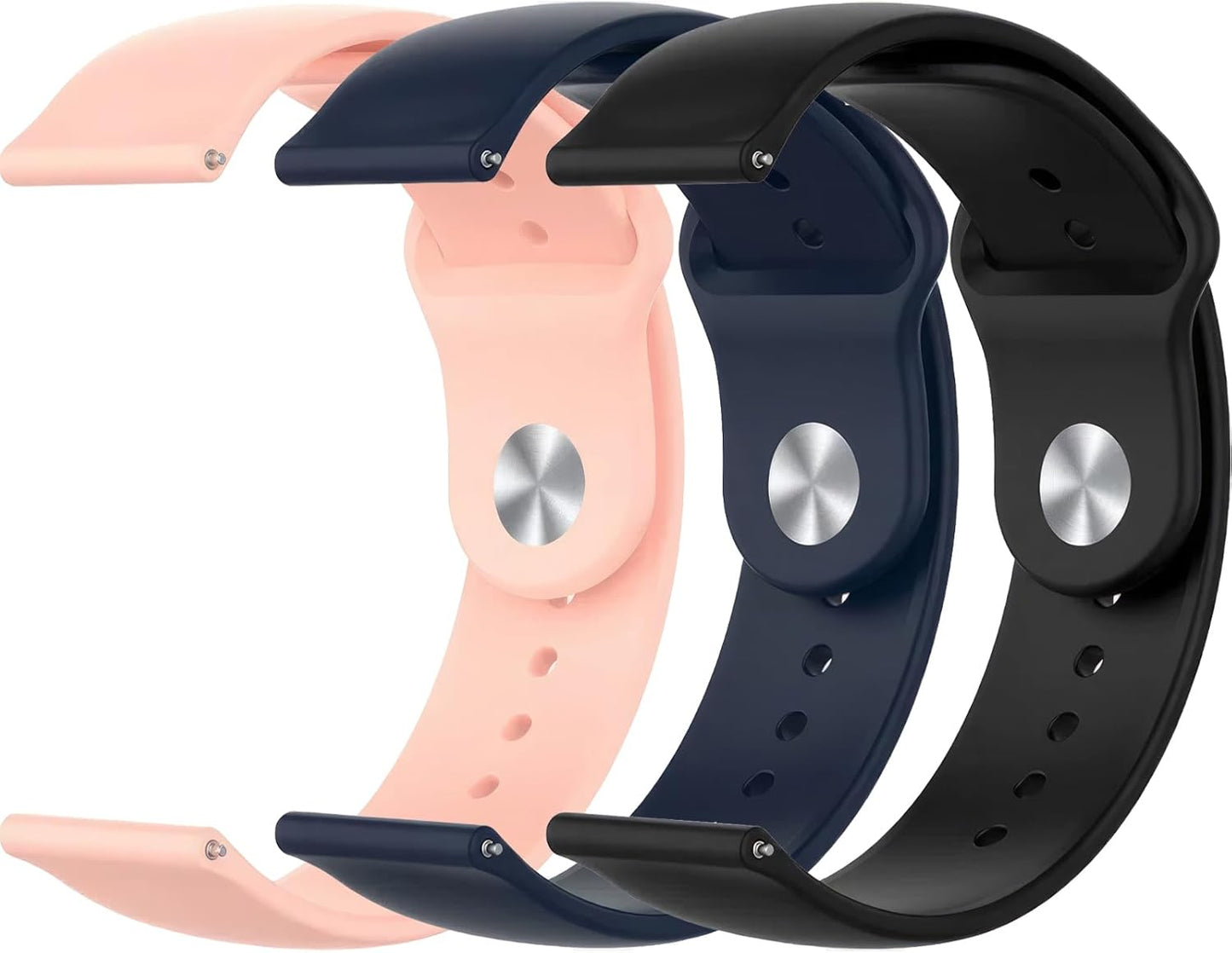 OUTPUTBT Universal Silicone Watch Strap – 18mm 19mm 20mm 22mm for Garmin, Amazfit, Samsung, Fossil, Huawei & More