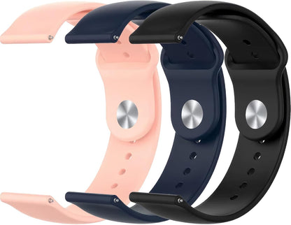 OUTPUTBT Universal Silicone Watch Strap – 18mm 19mm 20mm 22mm for Garmin, Amazfit, Samsung, Fossil, Huawei & More