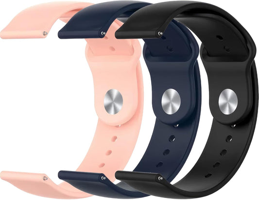 OUTPUTBT Universal Silicone Watch Strap – 18mm 19mm 20mm 22mm for Garmin, Amazfit, Samsung, Fossil, Huawei & More
