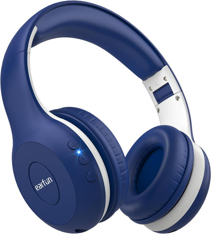 EarFun Kids Wireless Headphones – Bluetooth 5.4, Volume Limited 85/94dB, Foldable Over‑Ear with Mic (Orange)