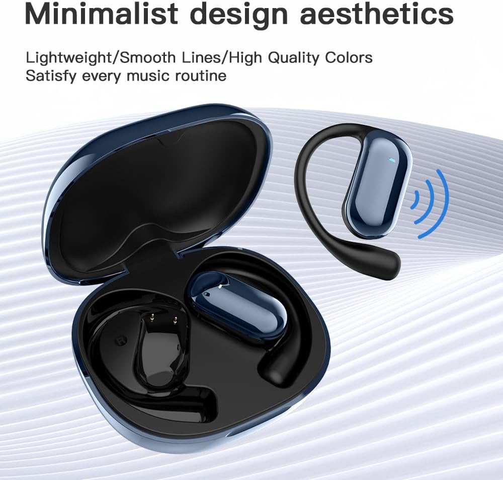 Q16S Pro Wireless Bluetooth Earphones – 70‑Hour Battery, Open‑Ear Design, Touch Control, IPX5 Water‑Resistant | UK