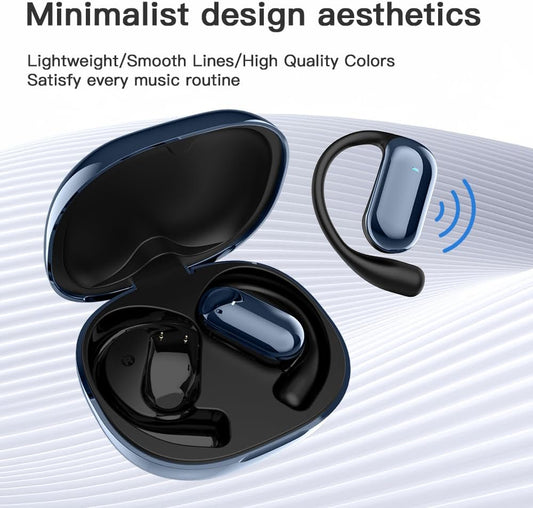 Q16S Pro Wireless Bluetooth Earphones – 70‑Hour Battery, Open‑Ear Design, Touch Control, IPX5 Water‑Resistant | UK