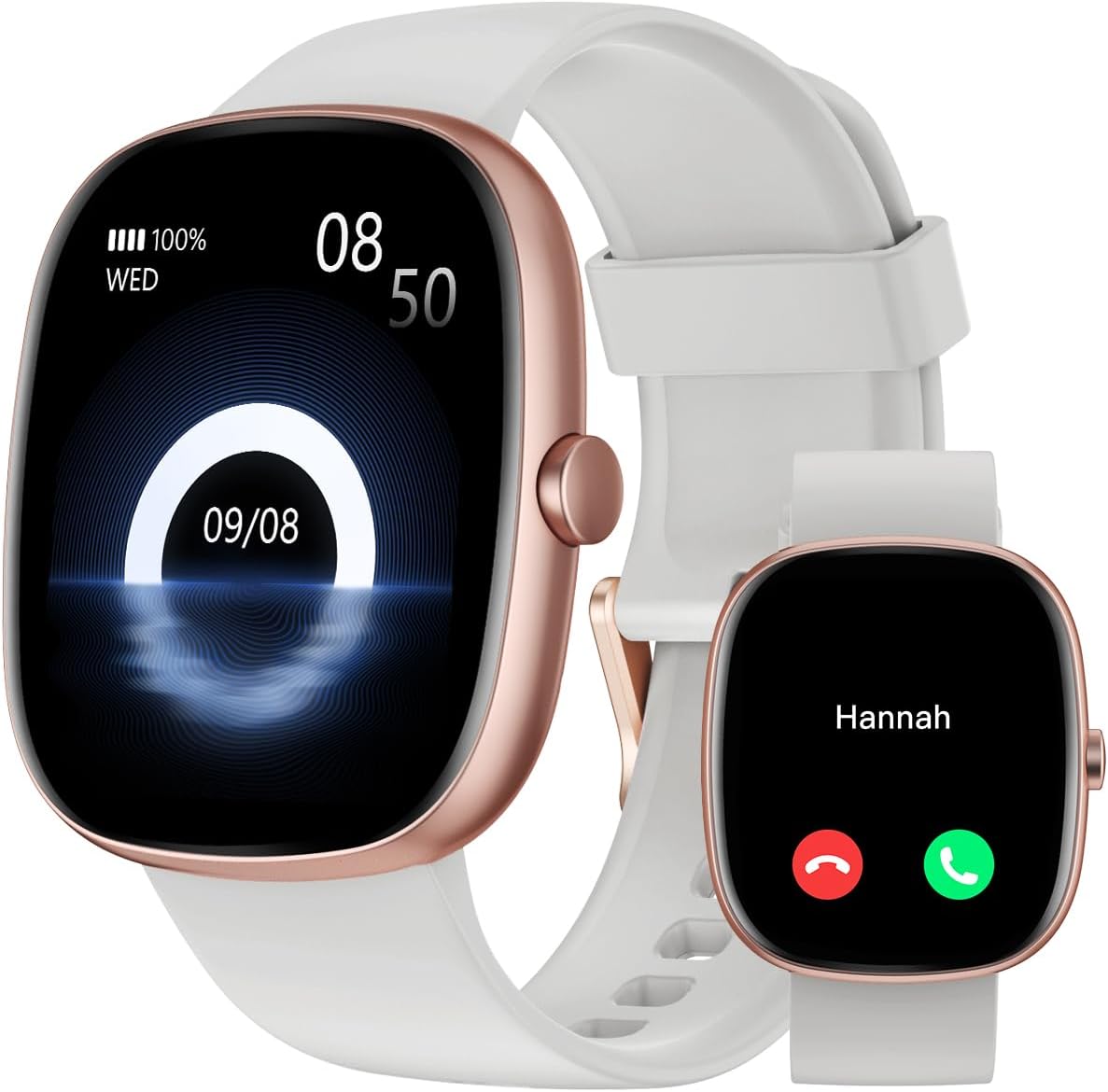 HUAKUA Women’s Smartwatch – Bluetooth Call Answer/Make, Heart Rate & SpO2 Tracking, Sleep Monitor, Multi‑Sport Fitness Tracker