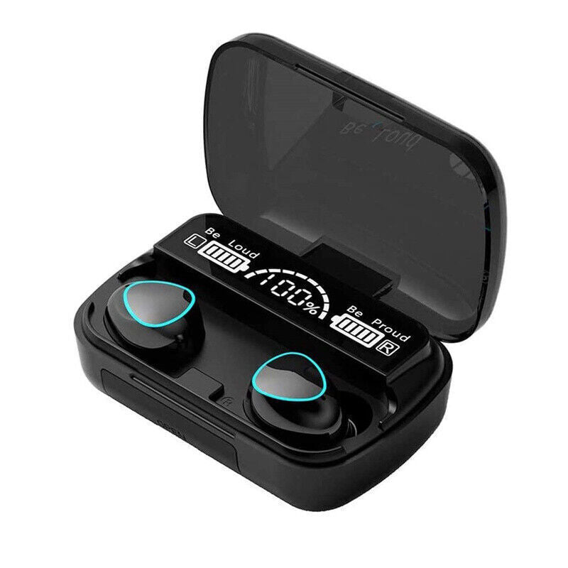 Bluetooth Wireless Headphones – TWS In-Ear Earbuds with LED Display Noise Cancellation Waterproof – Mini Pods