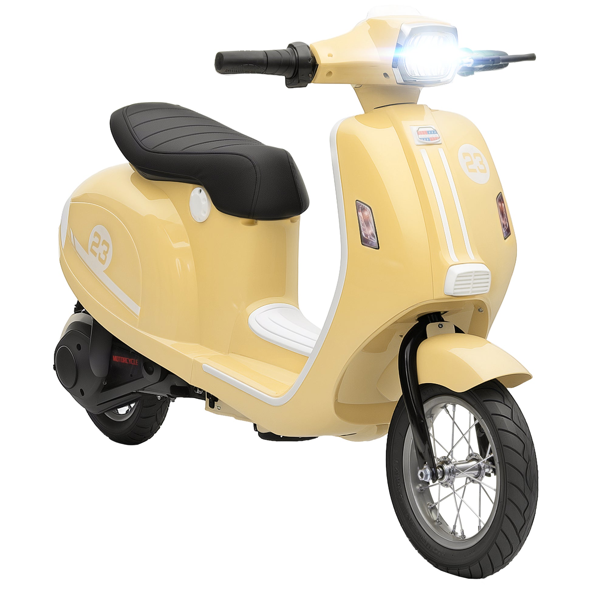 AIYAPLAY 24V kids electric ride-on motorbike in beige