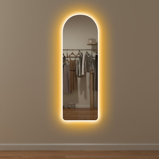 120 × 40cm Arch Full‑Length Mirror with LED Lights – Floor/Wall Mirror
