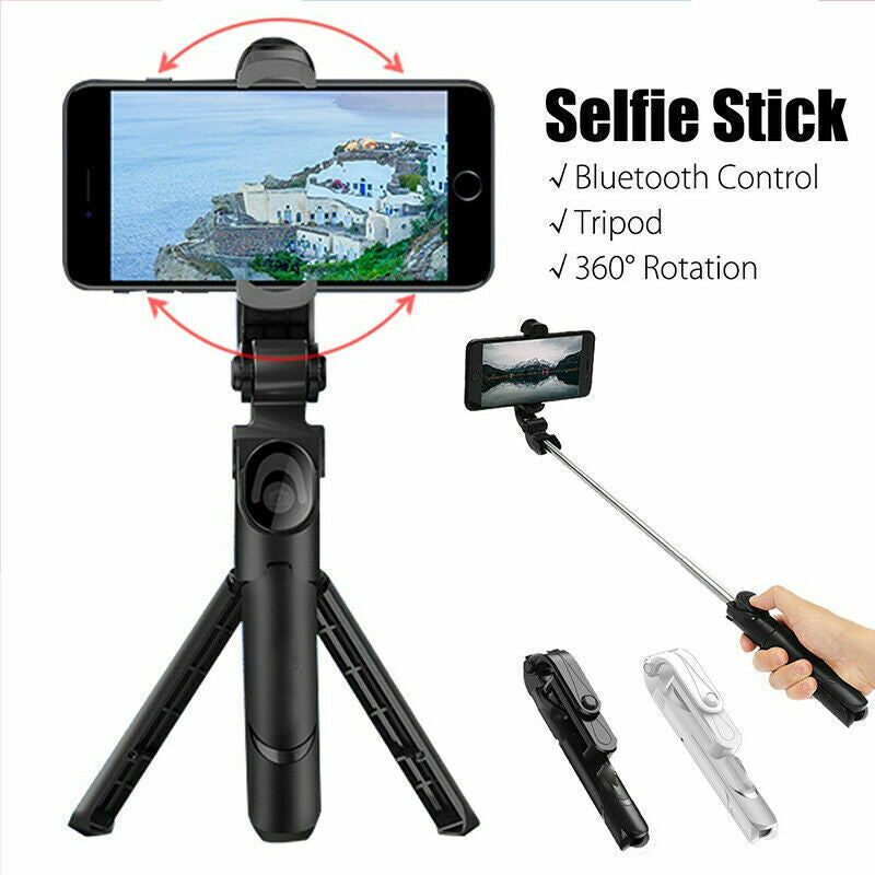 Bluetooth Selfie Tripod Telescopic Stick | Extendable Monopod with Remote | Foldable Phone Holder