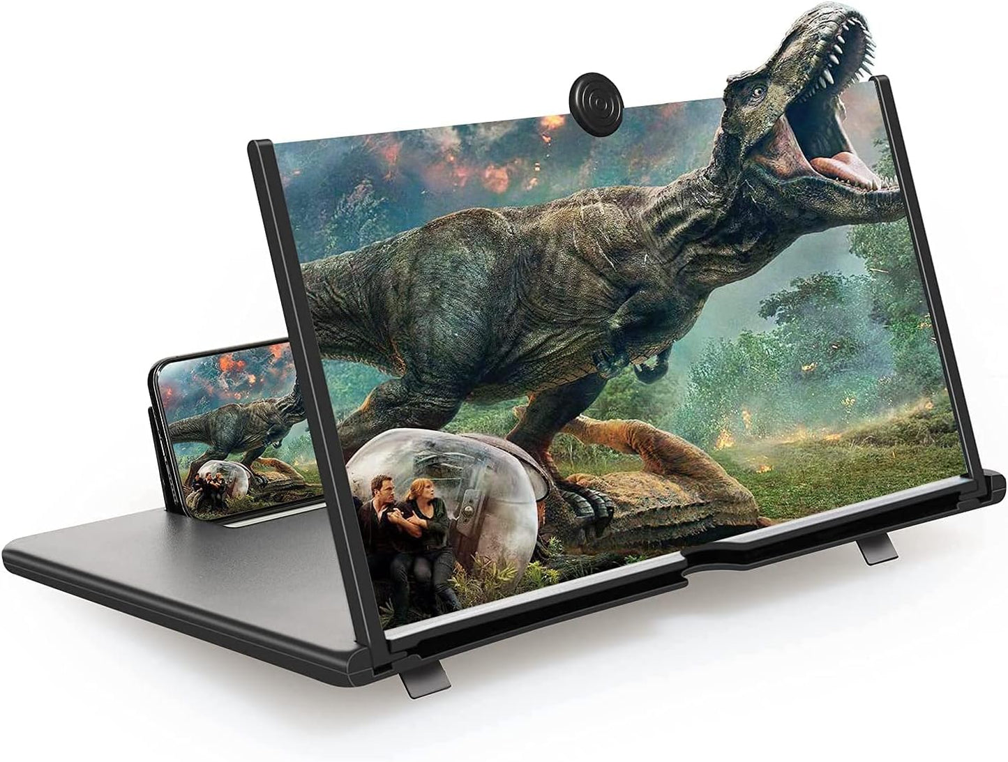 14 Inch 3D Mobile Phone Screen Magnifier – Portable Foldable Stand & Holder for All Smartphones – HD Screen Enlarger for Videos, Movies, Gaming – Eye Protection, Pull-Out Design – Black