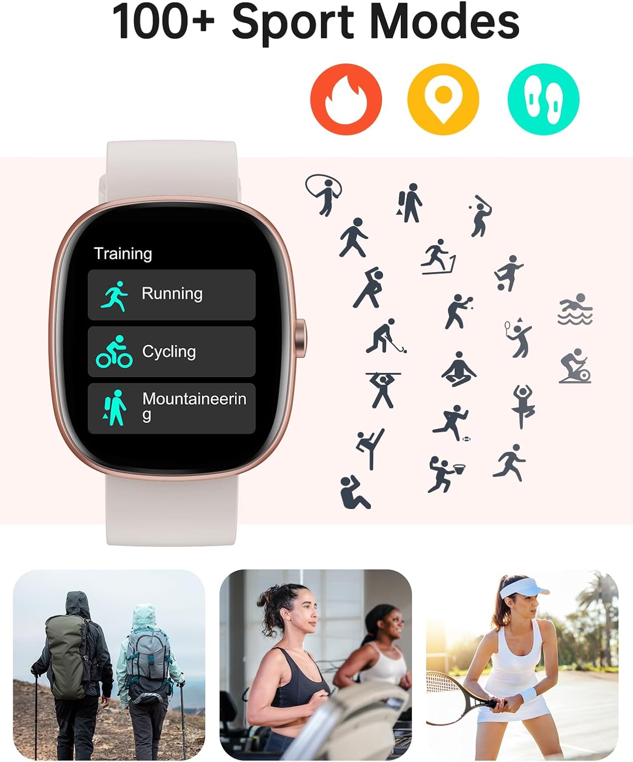 HUAKUA Women’s Smartwatch – Bluetooth Call Answer/Make, Heart Rate & SpO2 Tracking, Sleep Monitor, Multi‑Sport Fitness Tracker