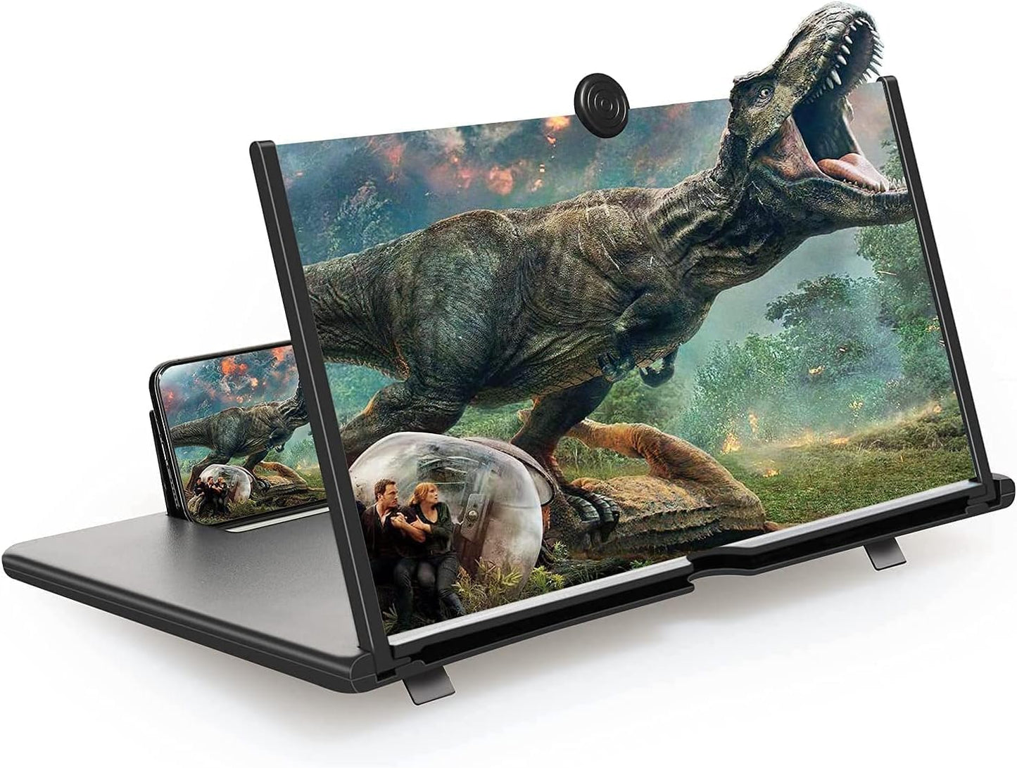 14 Inch 3D Mobile Phone Screen Magnifier – Portable Foldable Stand & Holder for All Smartphones – HD Screen Enlarger for Videos, Movies, Gaming – Eye Protection, Pull-Out Design – Black