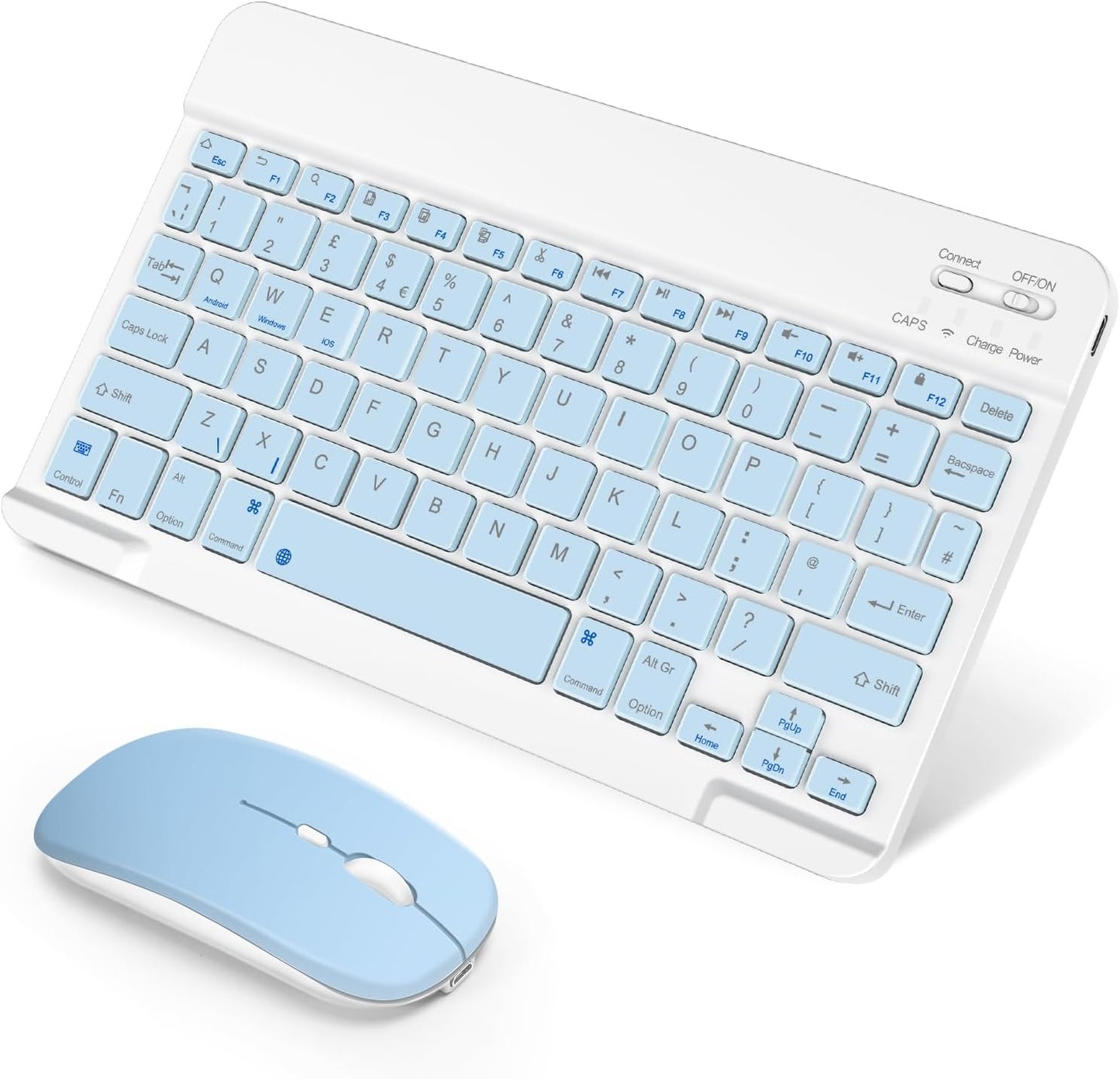 SOPPY Foldable Bluetooth Keyboard with Touchpad – USB Rechargeable Tri‑Fold Mini Wireless