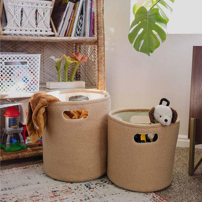 Putska Laundry Basket Hamper – Large Storage Basket for Clothes, Toys, Blankets & Organising | Brown | UK