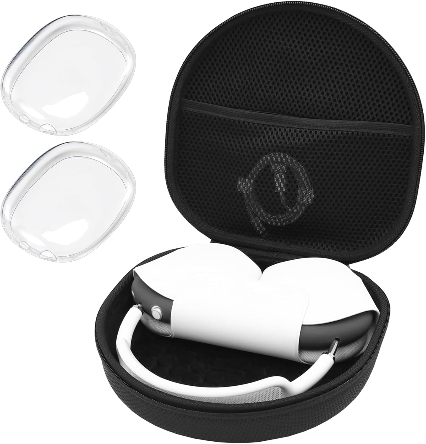 ProCase Hard Case for AirPods Max – Travel Carrying Headphone Case with Silicone Earpad Covers + Mesh Pocket