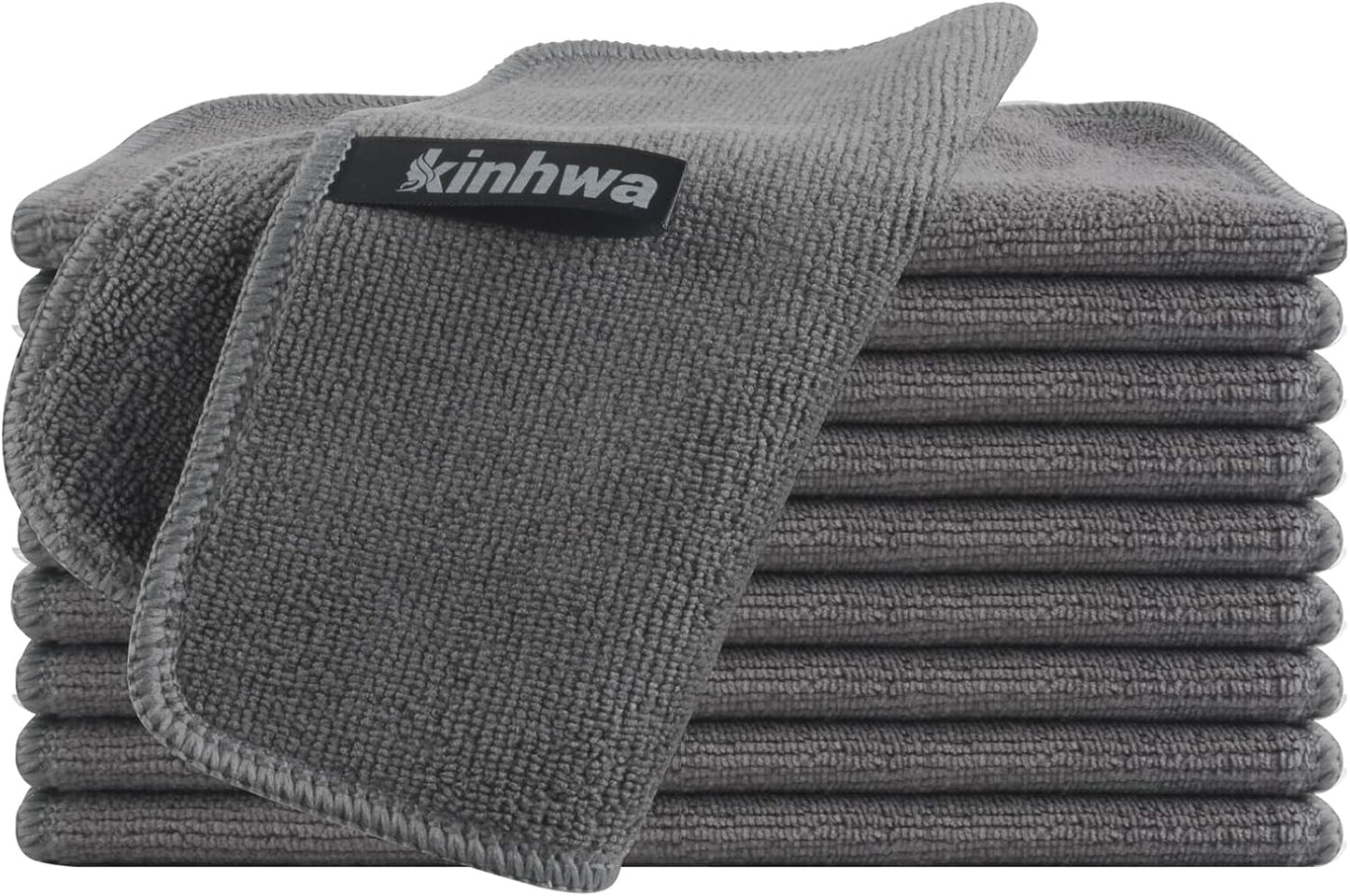 Microfibre Dish Cloths 6-Pack | Super Absorbent Quick-Dry Kitchen Cleaning Cloths with Scrubbing Side — 30 x 30 cm