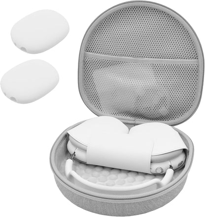 ProCase Hard Case for AirPods Max – Travel Carrying Headphone Case with Silicone Earpad Covers + Mesh Pocket