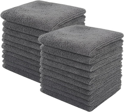 Microfibre Dish Cloths 6-Pack | Super Absorbent Quick-Dry Kitchen Cleaning Cloths with Scrubbing Side — 30 x 30 cm