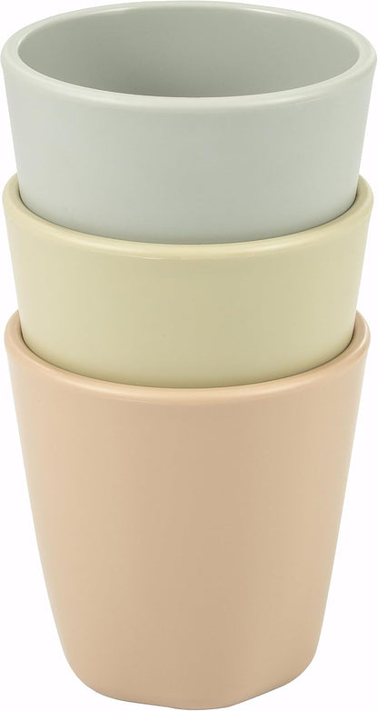 Tiny Twinkle Tableware 3 Pack Dish Set- BPA-Free Cups, Plates and Bowls Sets for Kids and Toddlers - Polypropylene Plastic Dinnerware Set