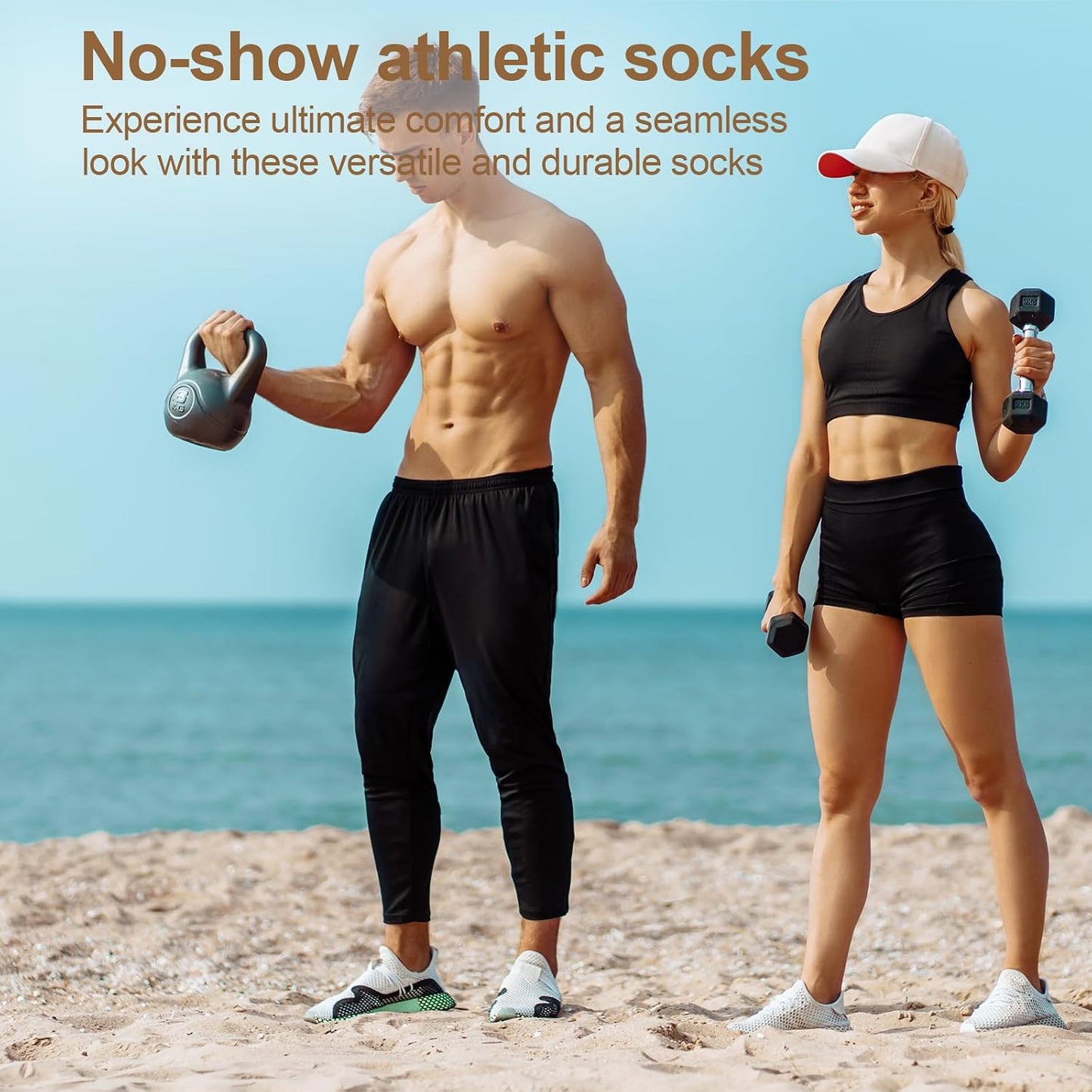 Zhtulck Invisible Ankle Socks | 6 Pairs | No-Show Trainer Liner | Non-Slip Silicone | Cushioned | Women's