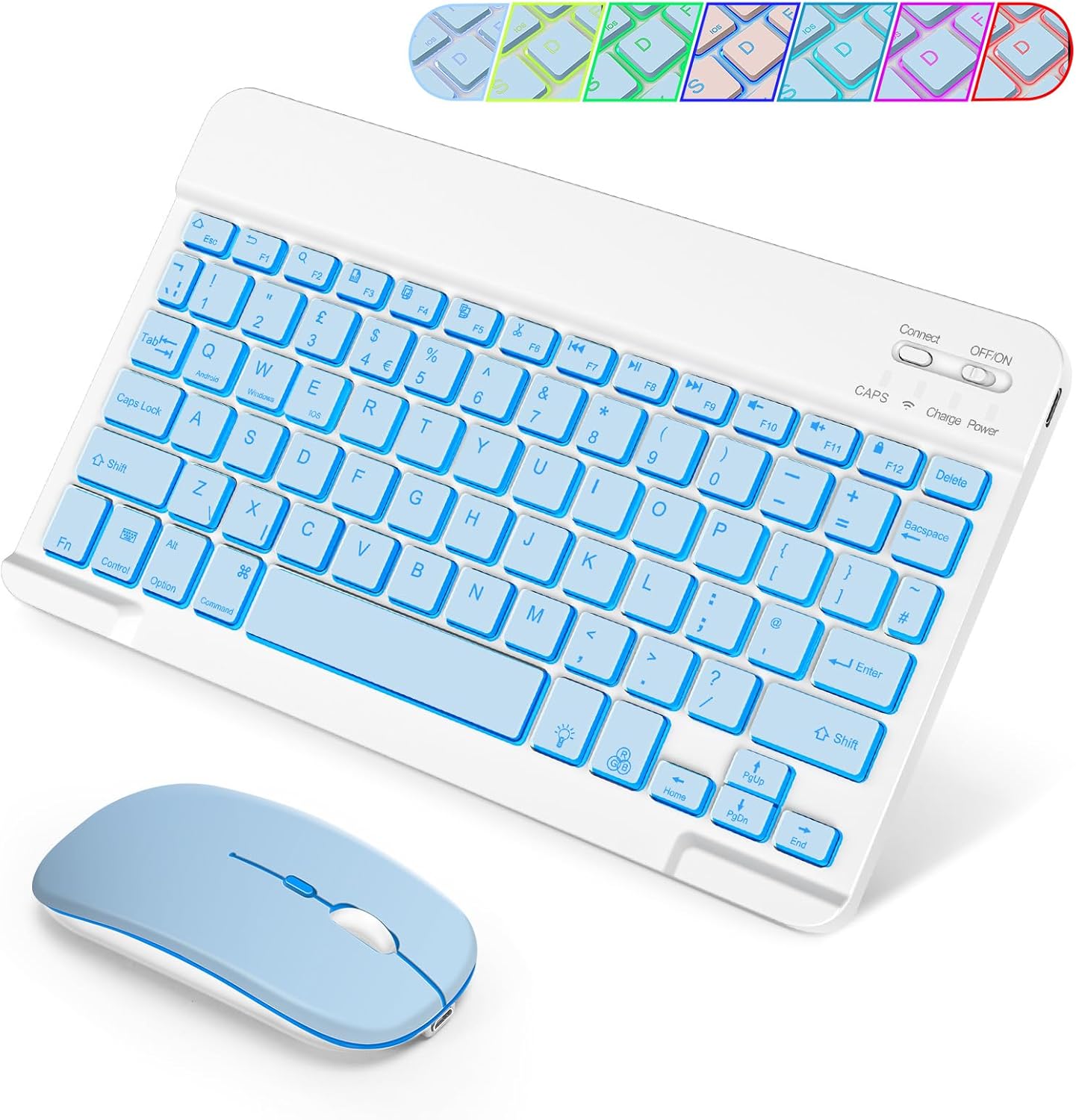 SOPPY Foldable Bluetooth Keyboard with Touchpad – USB Rechargeable Tri‑Fold Mini Wireless