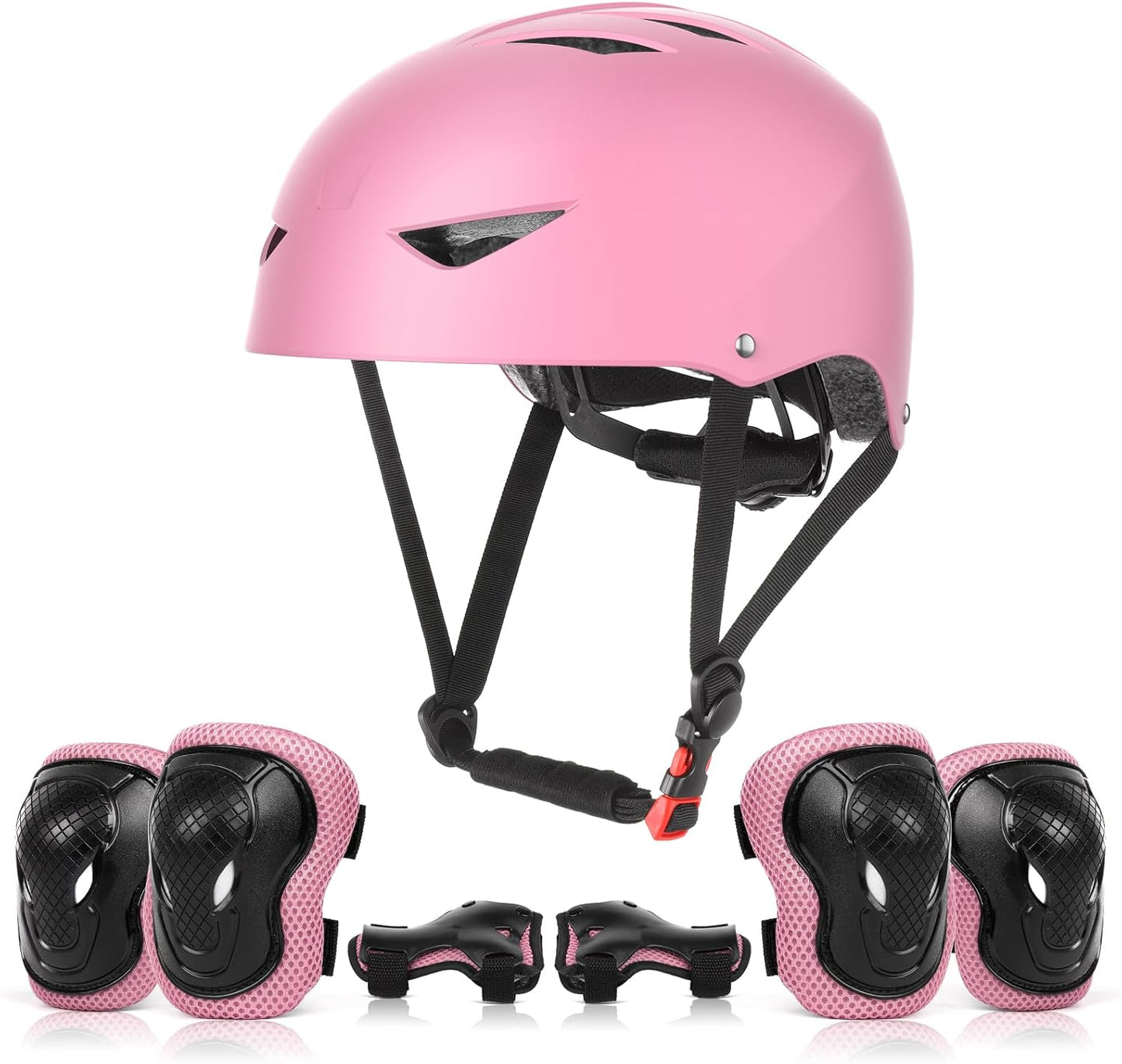 Kids Protective Helmet and Pads Set (Age 5-12) – Includes Skateboard, Knee, Elbow & Wrist Pads for Roller Skating, Cycling, Scooters, and Extreme Sports