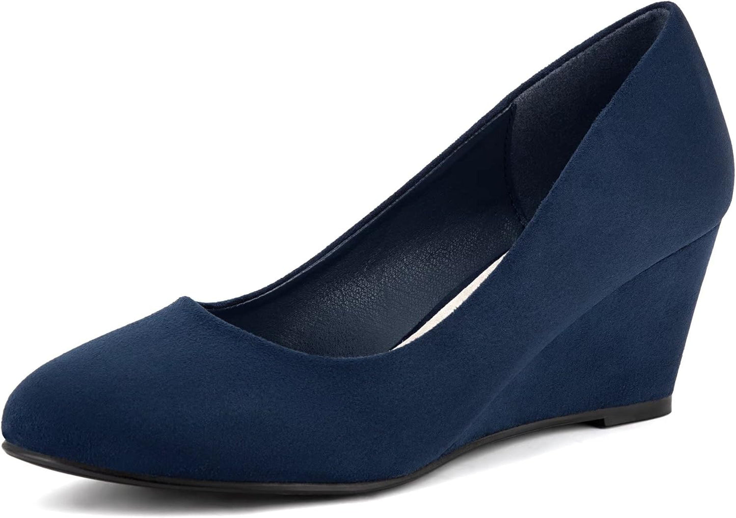 Greatonu Women’s Wedge Court Shoes – Mid Heel Office Platform Shoes
